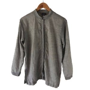 Eileen Fisher Button-Down; 100% Irish Linen - M